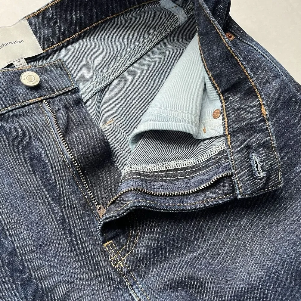 Reformation Indigo Wide Leg Jeans - Picture 8 of 13